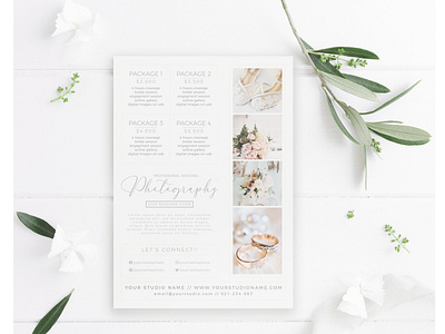 Printable Price Guide Wedding Photography Template