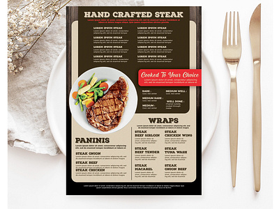 Printable Food Menu Template advertisement advertising branding business business flyer corporate corporate business flyer design flyer flyer design