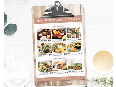 Printable Food Menu Template advertisement advertising branding business business flyer corporate corporate business flyer design flyer flyer design