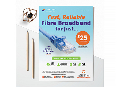 Printable Internet Broadband Flyer Template