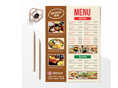 Printable Food Menu Template advertisement advertising branding business business flyer corporate corporate business flyer design flyer flyer design