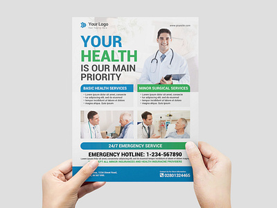 Medical and Health Care Clinic Flyer advertisement advertising branding business business flyer corporate corporate business flyer design flyer flyer design