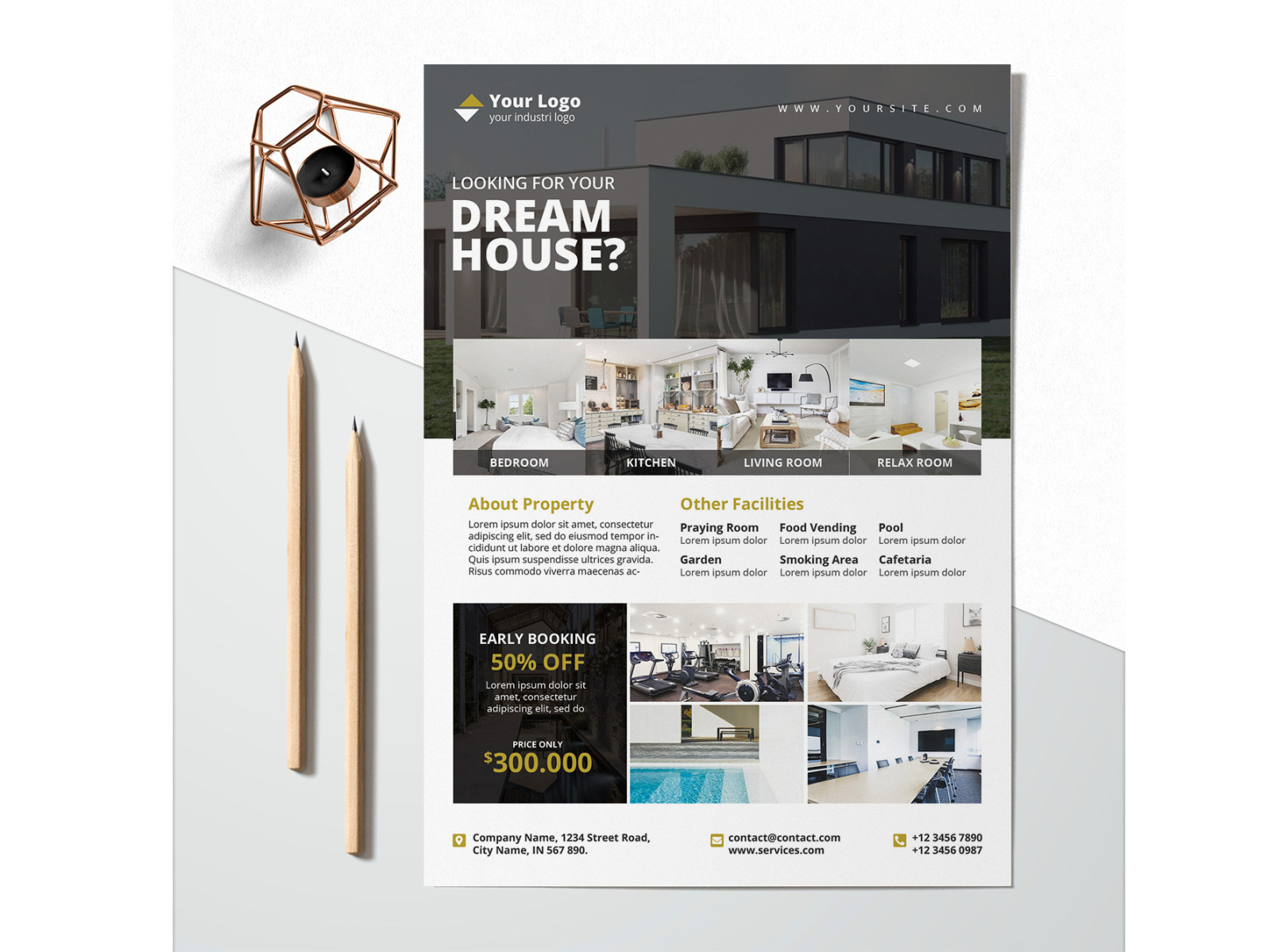 Printable Real Estate Flyer by Muhammad irvan on Dribbble