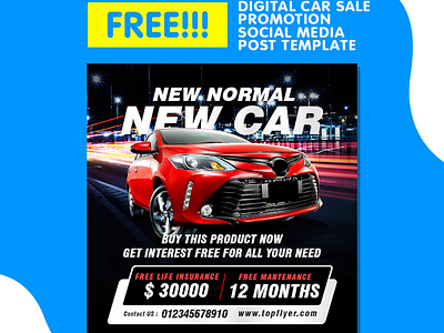 Free Download Digital Car Sale Promotion for Instagram Social Me