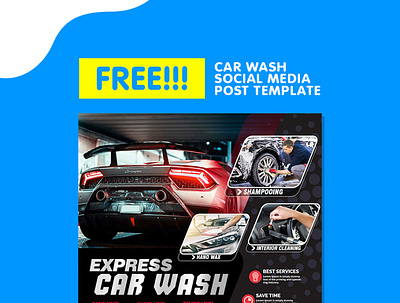 Free Download Car Wash Promotion Instagram Post Feed Template