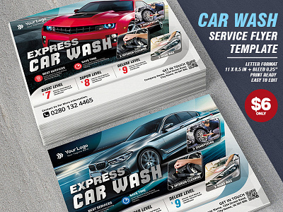 Car Wash Flyer Template auto show automobile branding business car care clean commercial corporate corporate brochure corporate business flyer creative design design flyer flyer design illustration logo mehanic print ads template vector