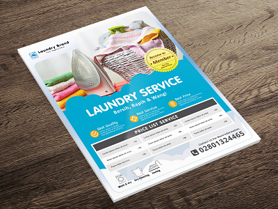 Laundry Services Flyer advertisement advertising branding brochure template bundle template business clean cleaner cloth clothes clothing commercial corporate corporate business flyer design flyer flyer design logo typography vector