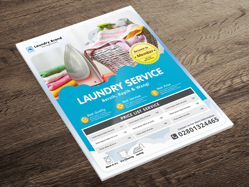 Laundry Services Flyer by Muhammad irvan on Dribbble