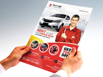 Rent A Car Flyer & CarService Flyer advertisement advertising agency auto flyer branding brochure template business car flyer car wash flyer commercial corporate corporate business flyer design download flyer flyer design free download illustration promotion flyer template flyer vector