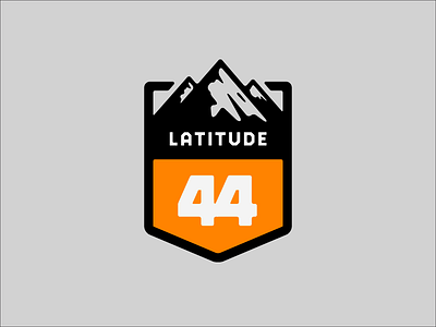 Latitude44 logo brand branding crest crossfit emblem logo mountains sports