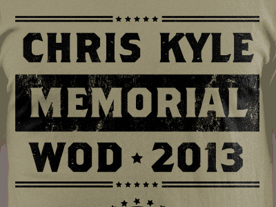 Chris Kyle Memorial WOD Shirt chris kyle crossfit military shirt wod