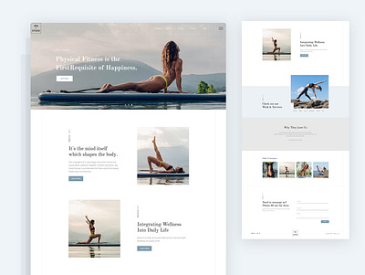 Pilates website creative design exercise home home page layout minimal pilates sea sport studio ui ui design uiux ux uxdesign web webdesign website yoga