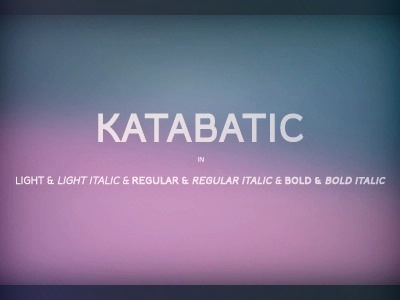 Katabatic font family brand font identity typography