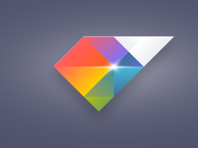 Gem colour diamond icon logo ui