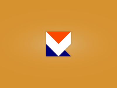 RvV blue brand branding dutch icon identity logo monogram r red triangle typography v white