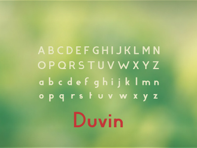 Duvin font sans serif type typeface typography