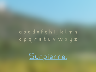 Surpierre font sans serif type typeface typography