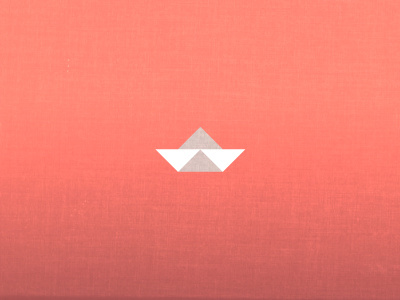 Paper boat branding geometric logo triangle