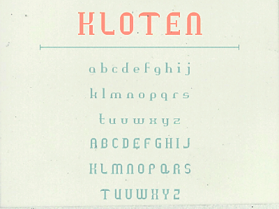 Kloten font modern serif type typeface typography