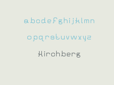Kirchberg font serif type typeface typography
