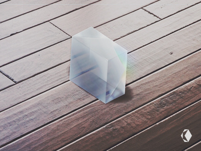 Prism 3d glass light wood