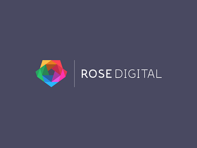 Rose Digital brand branding color flower logo logo design rose