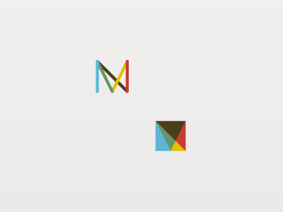 Monogram brand concept identity letterform logo negative space