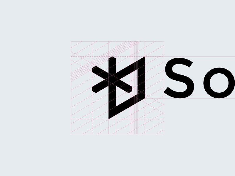 Solar + Panel grid logo process