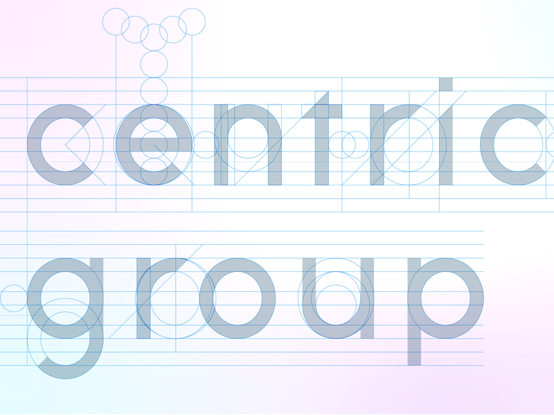 Alphabet construction brand branding color design grid icon identity logo typography