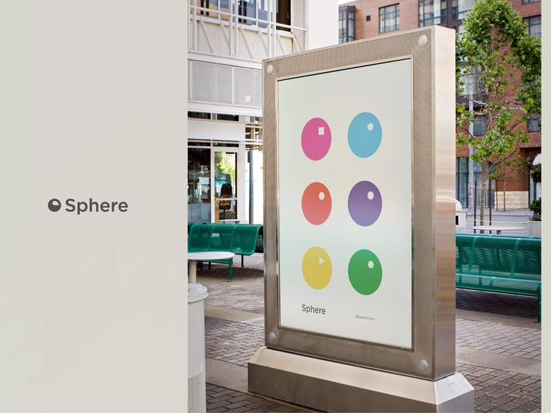 Sphere poster brand branding color icon identity logo poster print