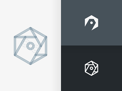 Aperture + Tag branding camera geometry grid icon logo process shop