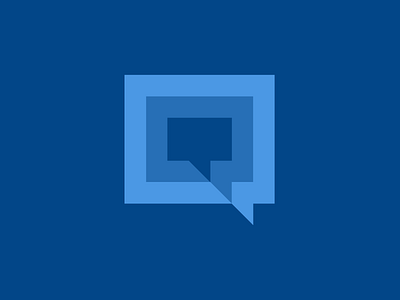 Conversations blue chat grid icon identity logo