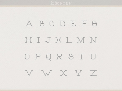 Böckten font serif typeface typography uppercase