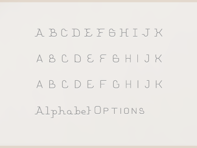 Böckten Alphabet Options