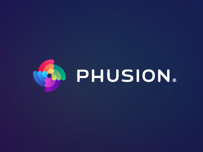 Phusion branding color gradient icon identity logo typography
