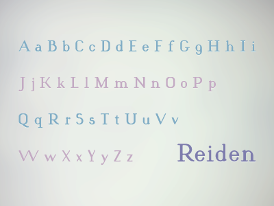 Reiden alphabet font serif typeface typography