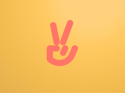V sign branding icon identity logo