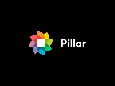 Pillar branding bespoke branding circle color grid logo mathematics photo spin square typography