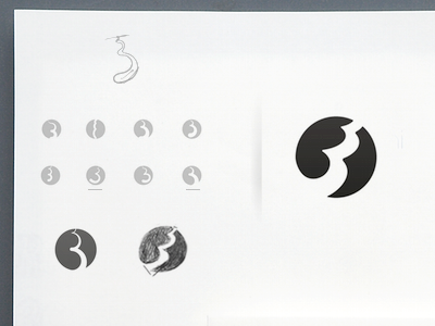 Refining branding icon identity logo making of sketch work in progress