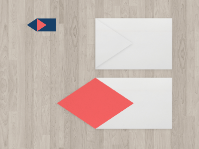 Folding business card branding collateral color icon identity logo