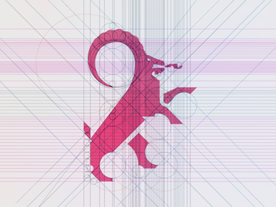 Ibex grid part 2 animal branding icon identity logo wip work in progress