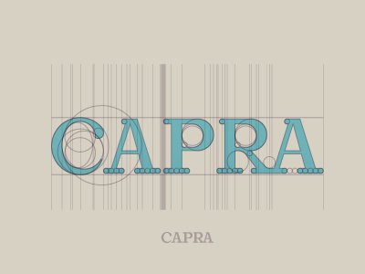 Capra Wordmark bold branding circle grid identity line logo typography wip