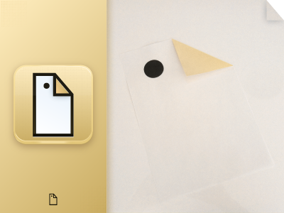 Icon & Stationery animal bird brand branding document icon identity iphone logo paper