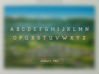 Hinwil Pro Caps typography