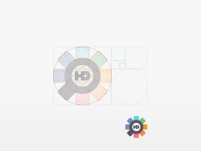 HD 1.6 branding color golden ratio grid icon identity logo minimalism ϕ