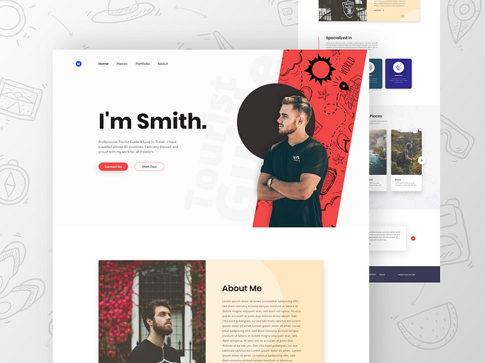 Personal Portfolio Concept by Saimam Hasan 🐇 on Dribbble