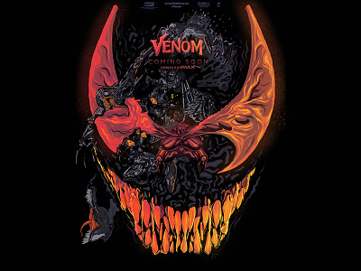 Venom vs Riot comics hollywood illustration movieposter procreate riot venom