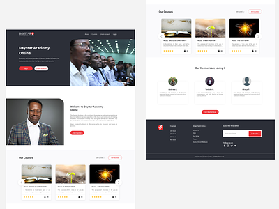 daystar academy academy church design sketch webdesign website design