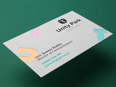 Unity Park - Business Cards business card colour deboss playful print