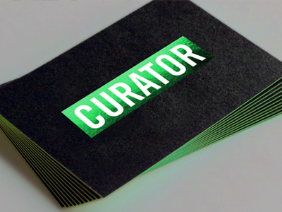 Curator Coal-Cards black black card business card card coal card foil foil block foil blocking